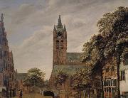 Scenic old church, Jan van der Heyden
